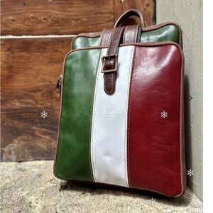 Maria’s Leather FL139 Unisex backpack Italian Flag